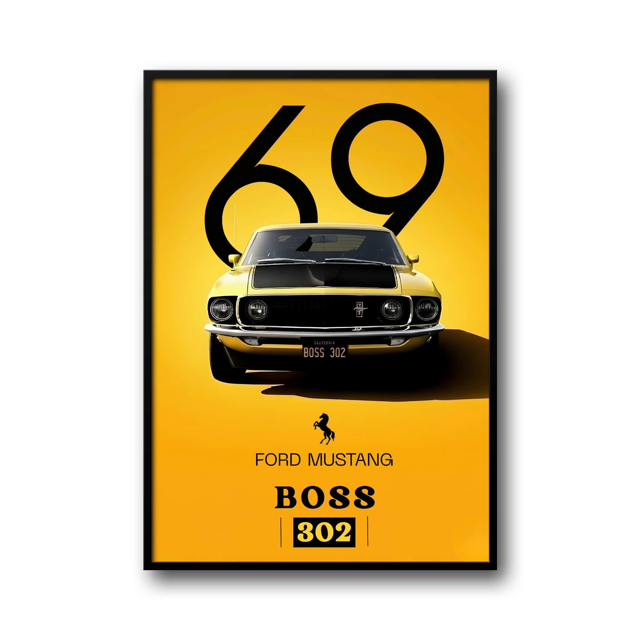 Plakat supercar samochód sportowy – nowoczesna dekoracja ścienna BOSS 302