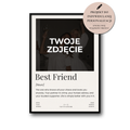 Plakat dla Przyjaciela „Best Friend” z NFC – Personalizowany Prezent
