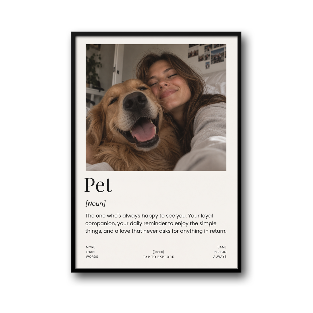 Plakat ze Zwierzakiem „Pet” z NFC – Personalizowany Prezent