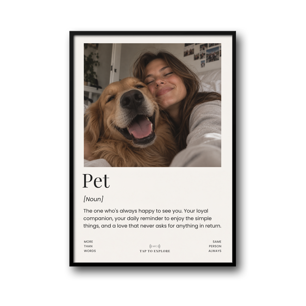 Plakat ze Zwierzakiem „Pet” z NFC – Personalizowany Prezent