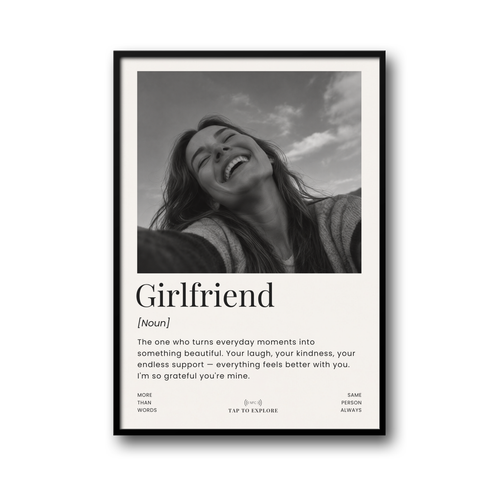 Plakat dla Dziewczyny „Girlfriend” z NFC – Personalizowany Prezent