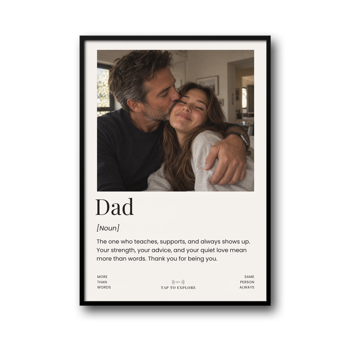 Plakat dla Taty „Dad” z NFC – Personalizowany Prezent
