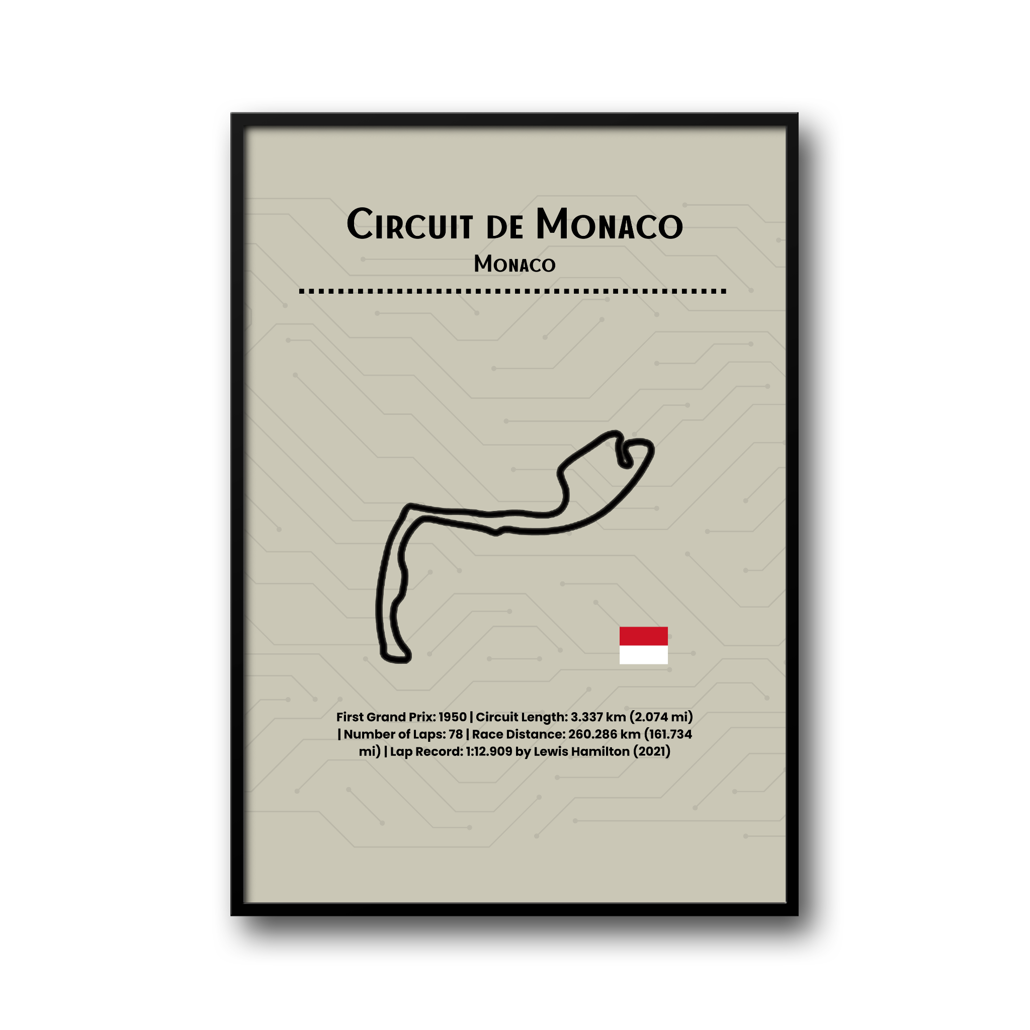 Plakat F1 Monaco – Formuła 1 Grand Prix, luksusowy plakat wyścigowy