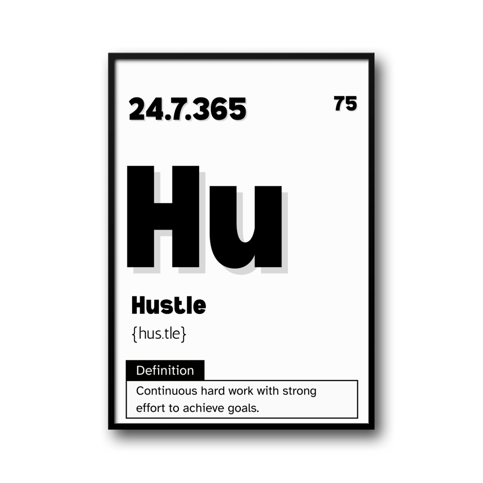 Plakat motywacyjny „Hustle” – inspiracja do działania i realizacji celów