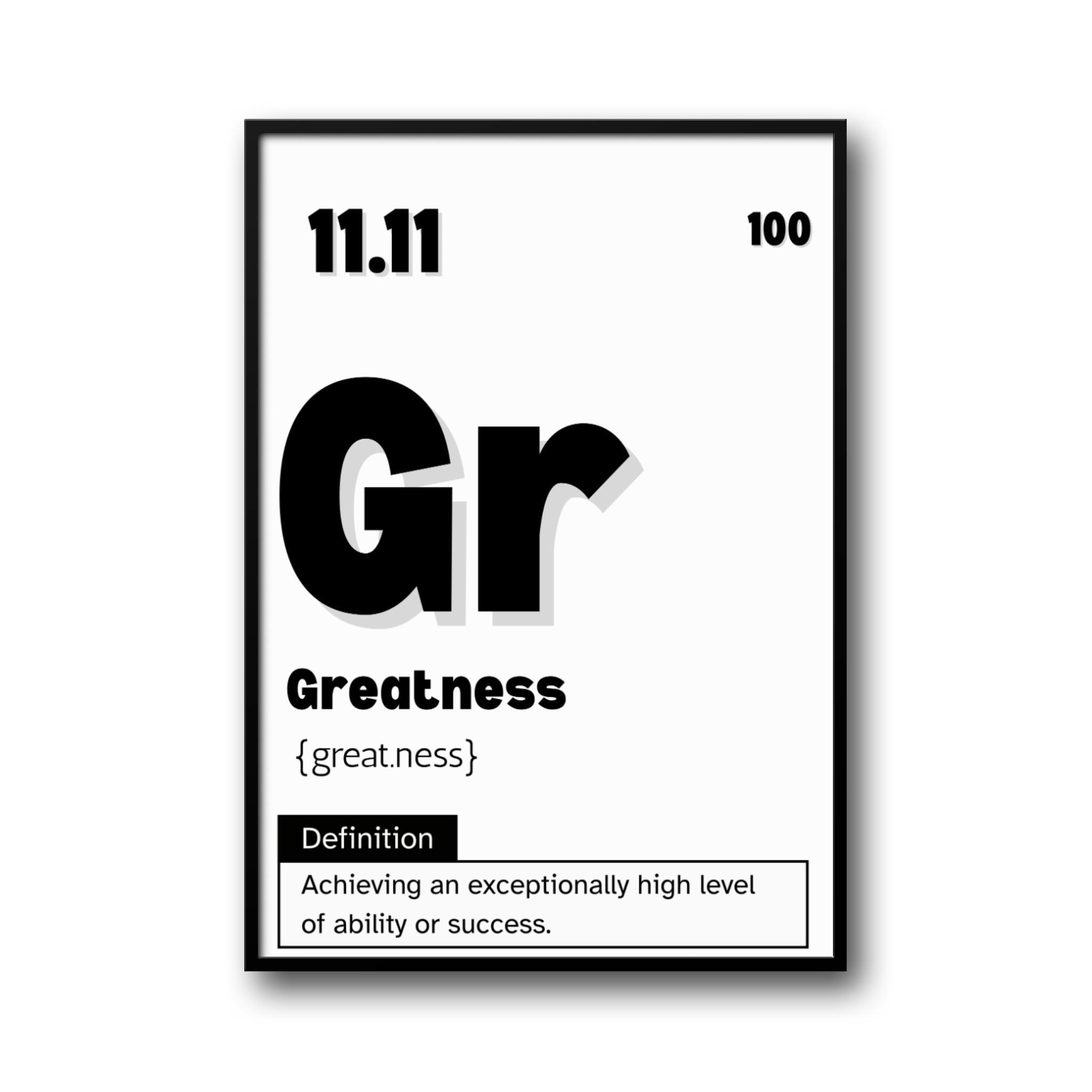Plakat motywacyjny „Greatness” – inspiracja do działania i realizacji celów (Kopia)