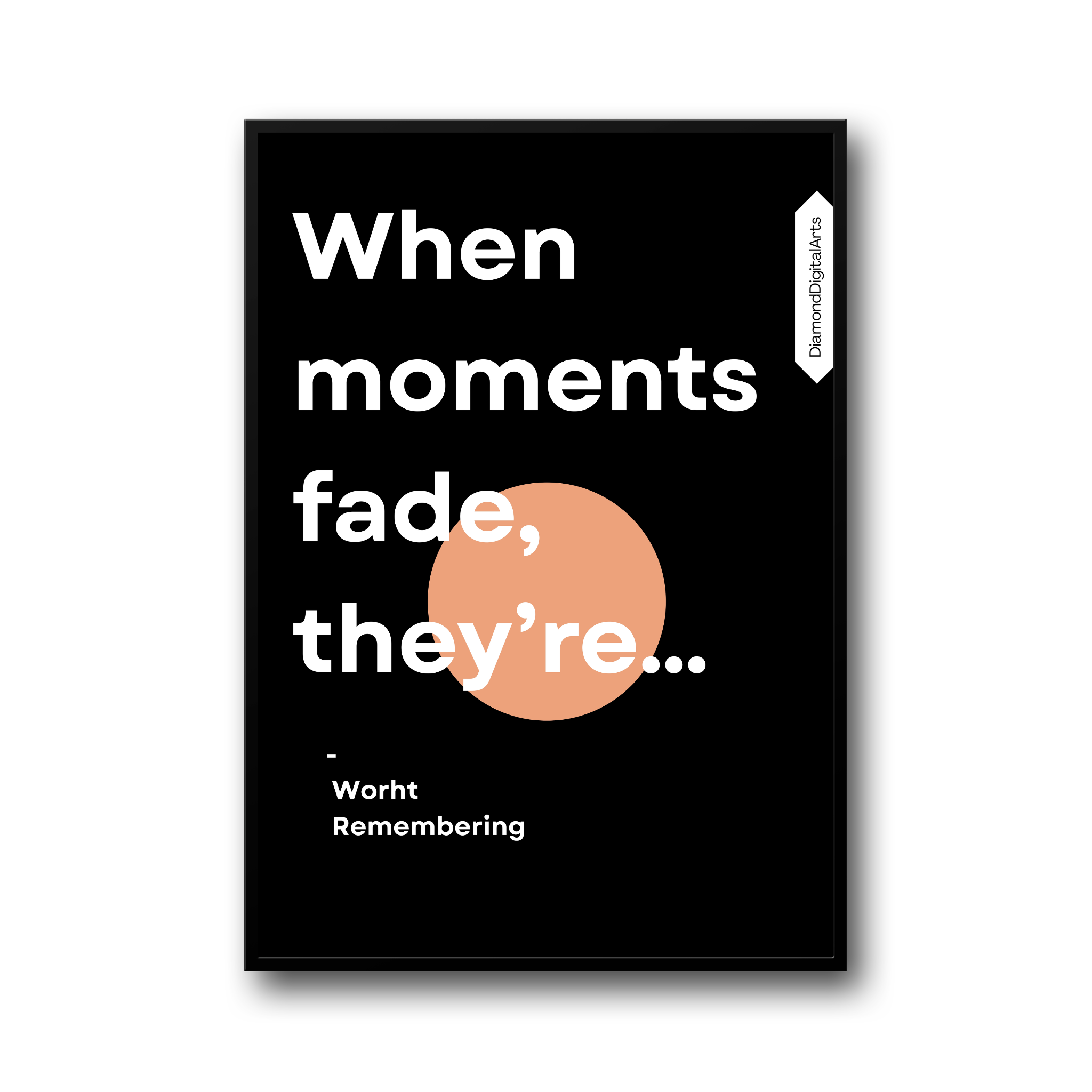Plakat motywacyjny „When time passes, it’s gone forever” – minimalistyczna dekoracja ścienna, cytat o czasie