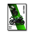 Plakat Ninja Kawasaki  H2R – Motocykl Sportowy | Superbike Wall Art | Dekoracja Ścienna